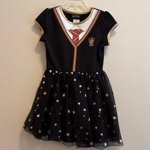 Harry Potter Black and Gold Star Dress Girls 6x